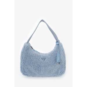 Prada Blue Shearling Mini Re-Edition 2000 Hobo Bag